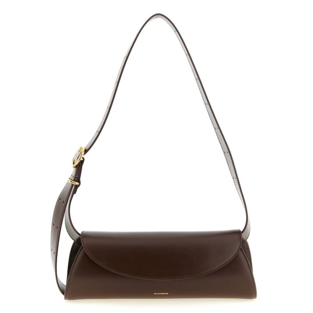 Jil Sander Brown Calfskin Shoulder Women's Bag